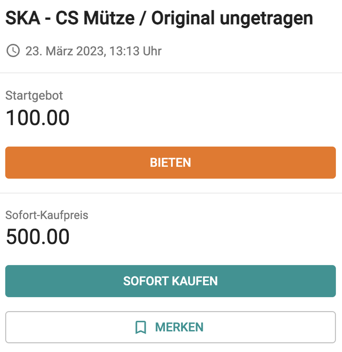 Die Angebote gehen bis zu 500 Franken hoch.
