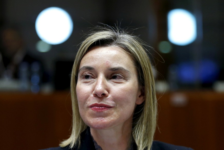European Union foreign policy chief Federica Mogherini attends a meeting of European Union foreign and defence ministers at the EU Council in Brussels, Belgium, May 18, 2015. REUTERS/Francois Lenoir/F ...