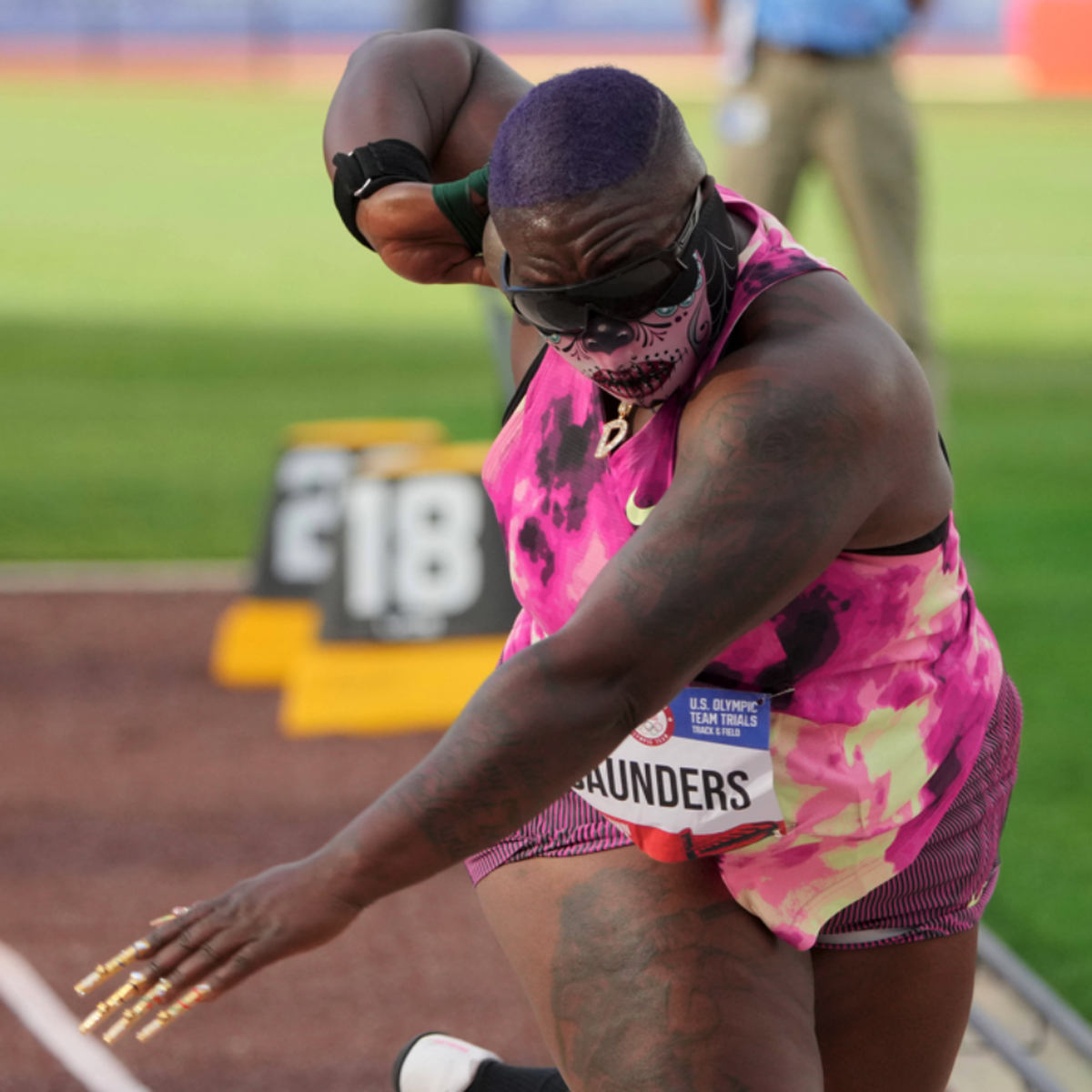 IMAGO / USA TODAY Network

Track &amp; Field: US Olympic Team Trials Jun 29, 2024; Eugene, OR, USA; Raven Saunders places second in 65-3 1/2 (19.90m) in the women s shot put during the US Olympic Team ...
