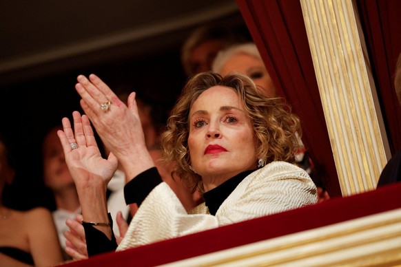 Actress Sharon Stone attends the opening ceremony of the traditional Opera Ball in Vienna, Austria, February 12, 2026. REUTERS/Lisa Leutner