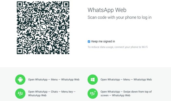 Einfach den QR-Code auf der Website web.whatsapp.com mit deinem Blackberry, Android- oder Windows-Handy scannen und schon kannst du WhatsApp am Computer nutzen. 