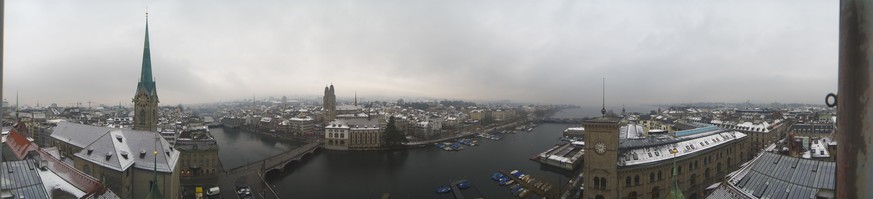 Die Wolkendecke über Zürich.