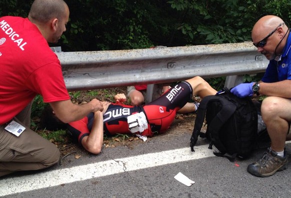 Taylor Phinney schwebte eben noch auf Wolke 7: Am Samstag gewann er den amerikanischen Meistertitel im Zeitfahren. Gestern im Strassenrennen wollte er nachdoppeln, doch seine Jagd nach dem Sieg endete ...