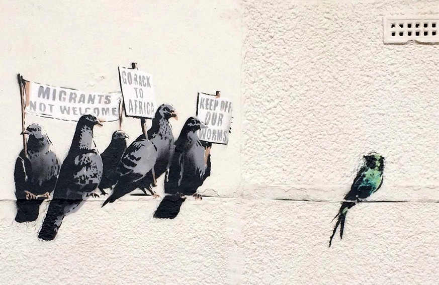 Dieses Banksy-Graffiti ist Geschichte.