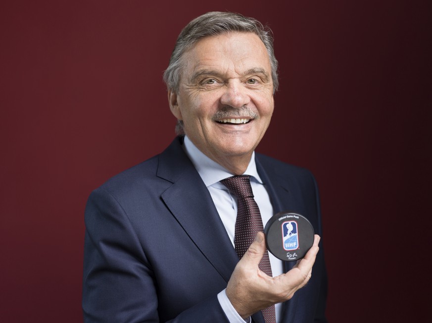 ARCHIVBILD ZUM SDA-INTERVIEW MIT RENE FASEL, AM MITTWOCH, 21. SEPTEMBER 2021 - Portrait of Rene Fasel, President of the International Ice Hockey Federation, IIHF, taken at the headquarters of the IIHF ...