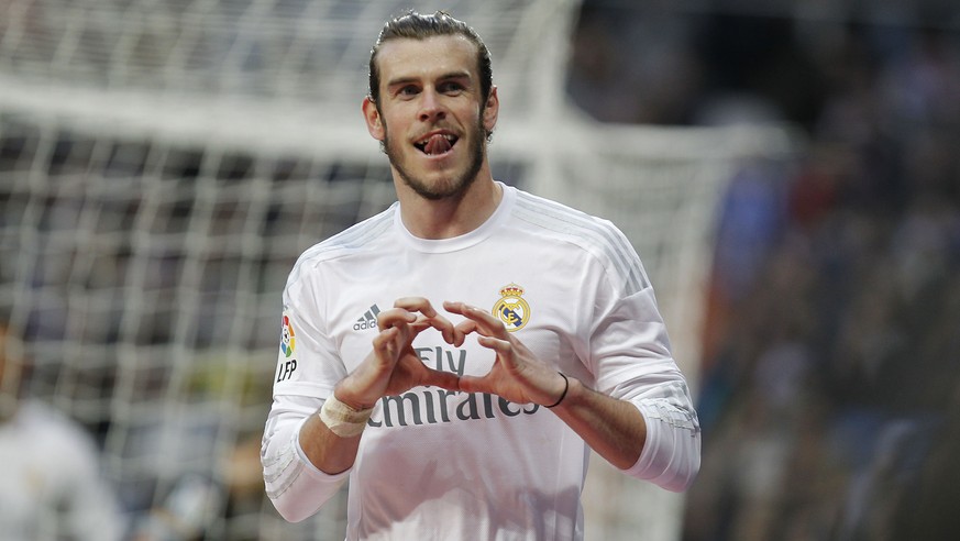 Herz ist Trumpf und die Zunge draussen: Gareth Bale.