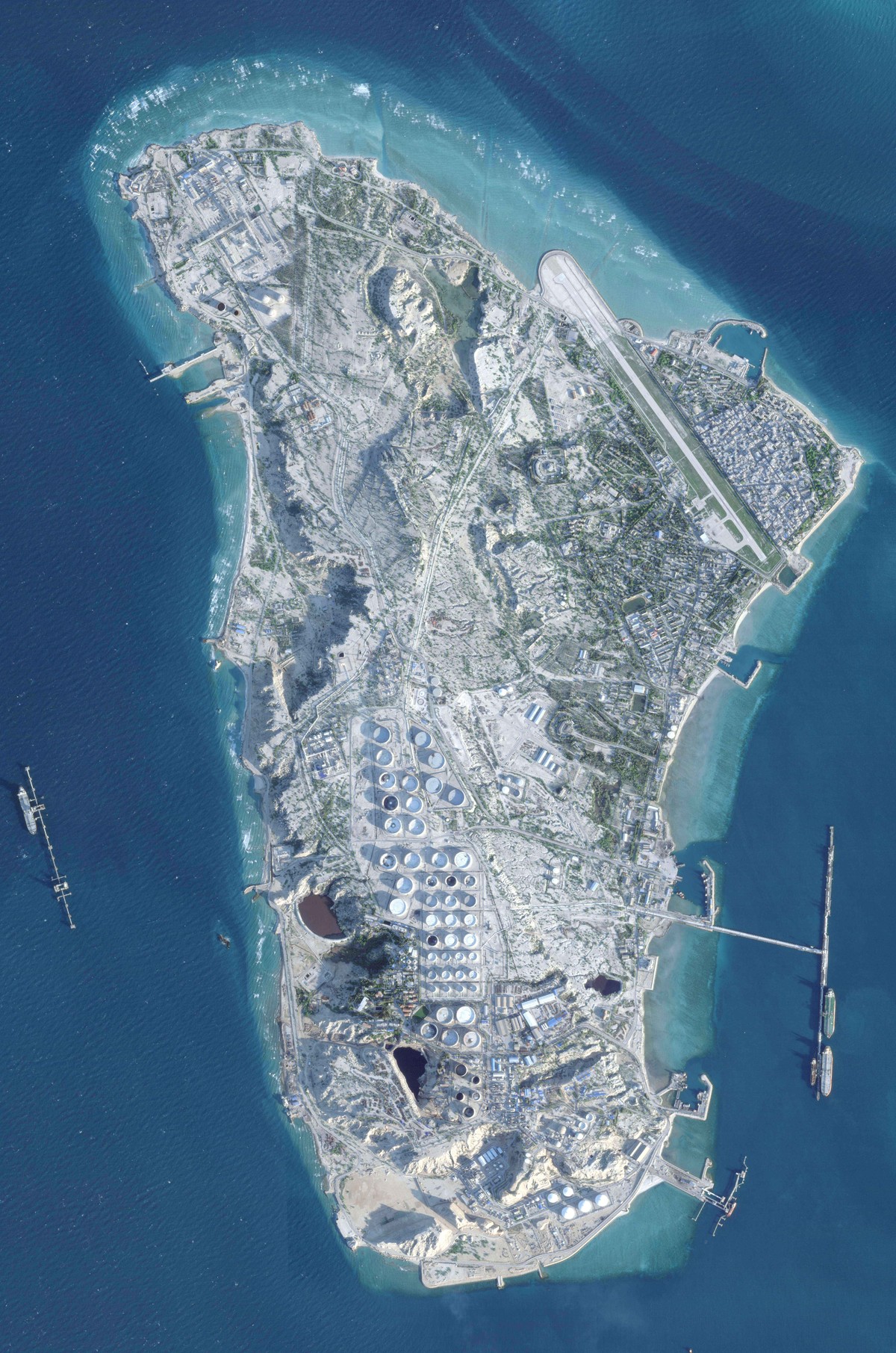 In this satellite photo from Planet Labs PBC, Iran's Kharg Island is seen on Feb. 26, 2026. (Planet Labs PBC via AP)
Iran Islands Explainer