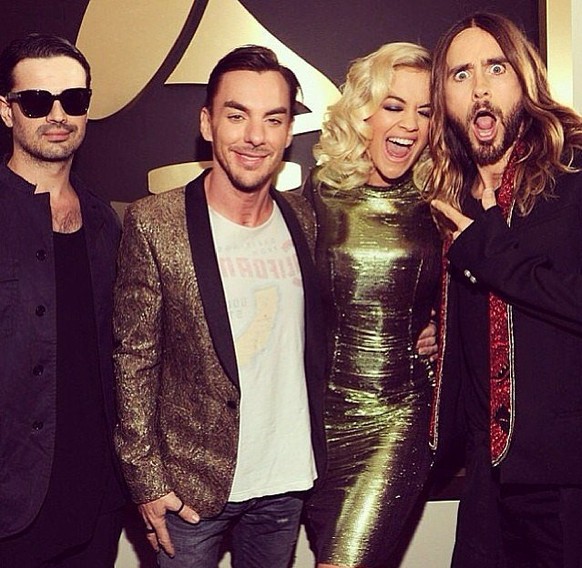 Rita Ora macht Faxen mit Jared Leto.