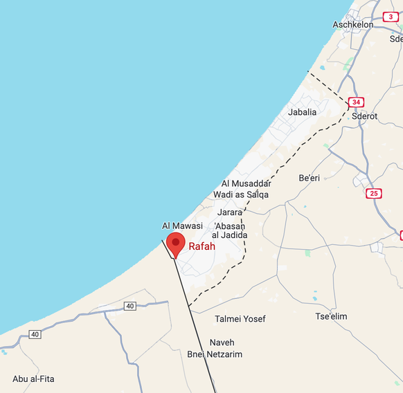Location Rafah Karte