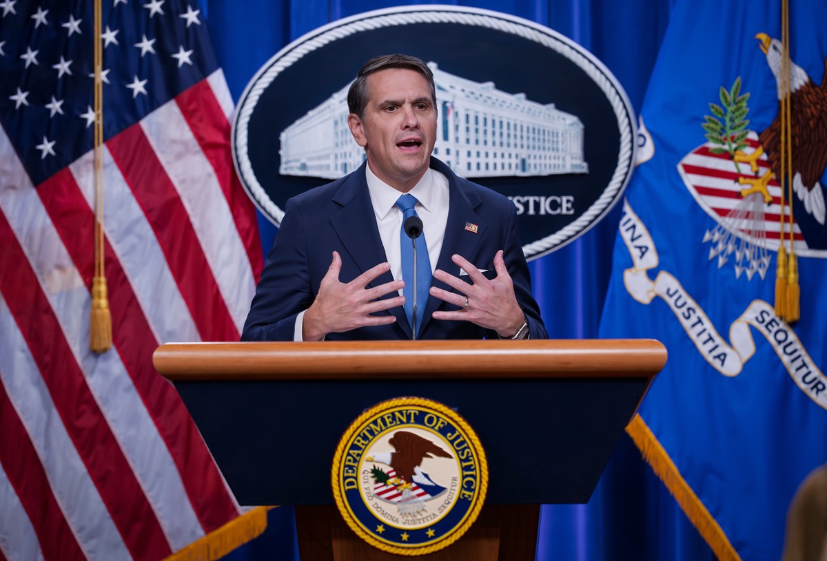 Deputy Attorney General Todd Blanche meets with reporters as the Justice Department announces the release of three million pages of documents in the latest Jeffrey Epstein disclosure in Washington, Fr ...