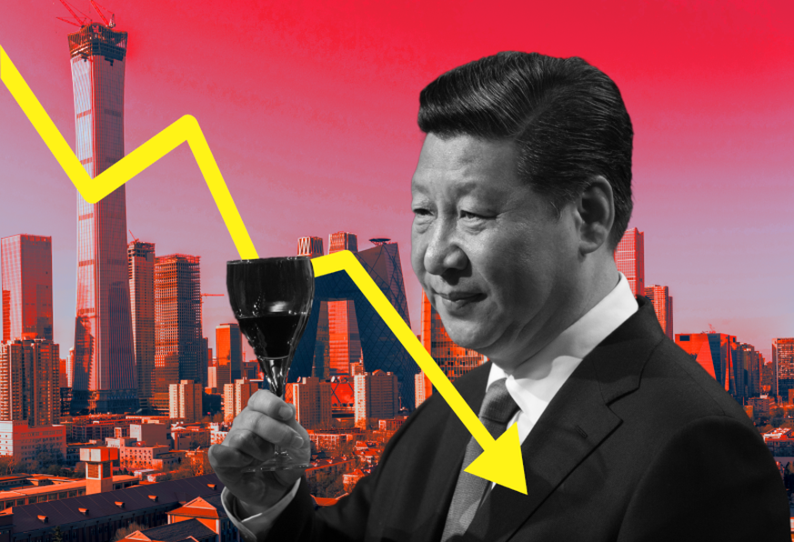 Xi Jinping, während die chinesische Wirtschaft bröckelt.