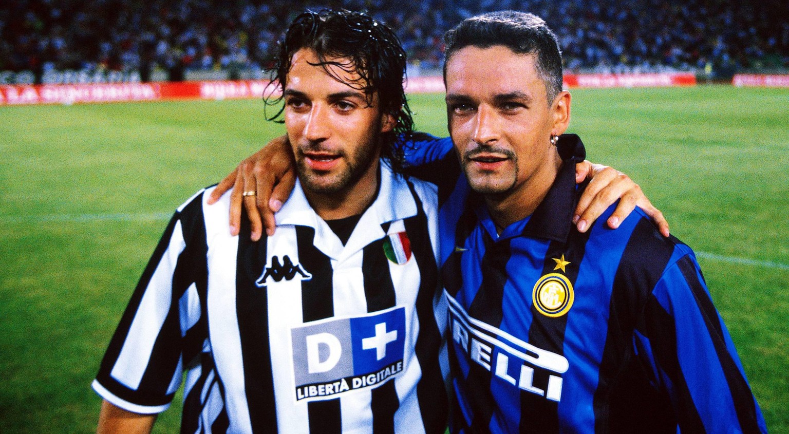IMAGO / AFLOSPORT

Alessandro del Piero (Juventus Turin, li.) und Roberto Baggio (Inter Mailand) - PUBLICATIONxINxGERxSUIxAUTxHUNxONLY (2004032418075018)