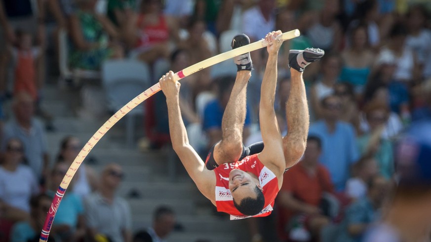 World Athletics Championships Budapest 23 Hungary, 23.08.2023 Dominik ALBERTO of SWITZERLAND competes in the qualification of the mens pole vault at the World Athletics Championships Budapest 23 in Bu ...