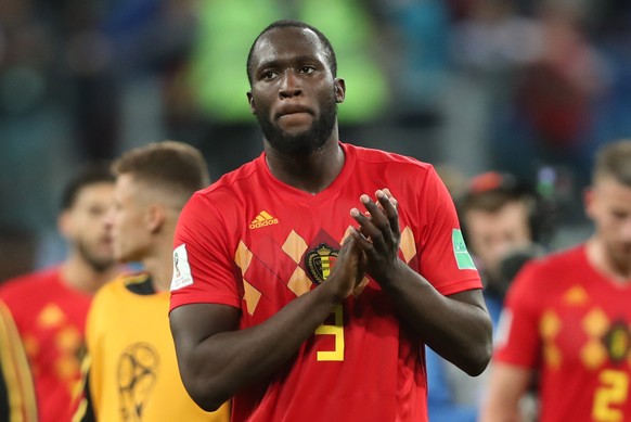 epa06879111 Romelu Lukaku of Belgium reacts after the FIFA World Cup 2018 semi final soccer match between France and Belgium in St.Petersburg, Russia, 10 July 2018. Belgium lost the match 0-1.

(RES ...