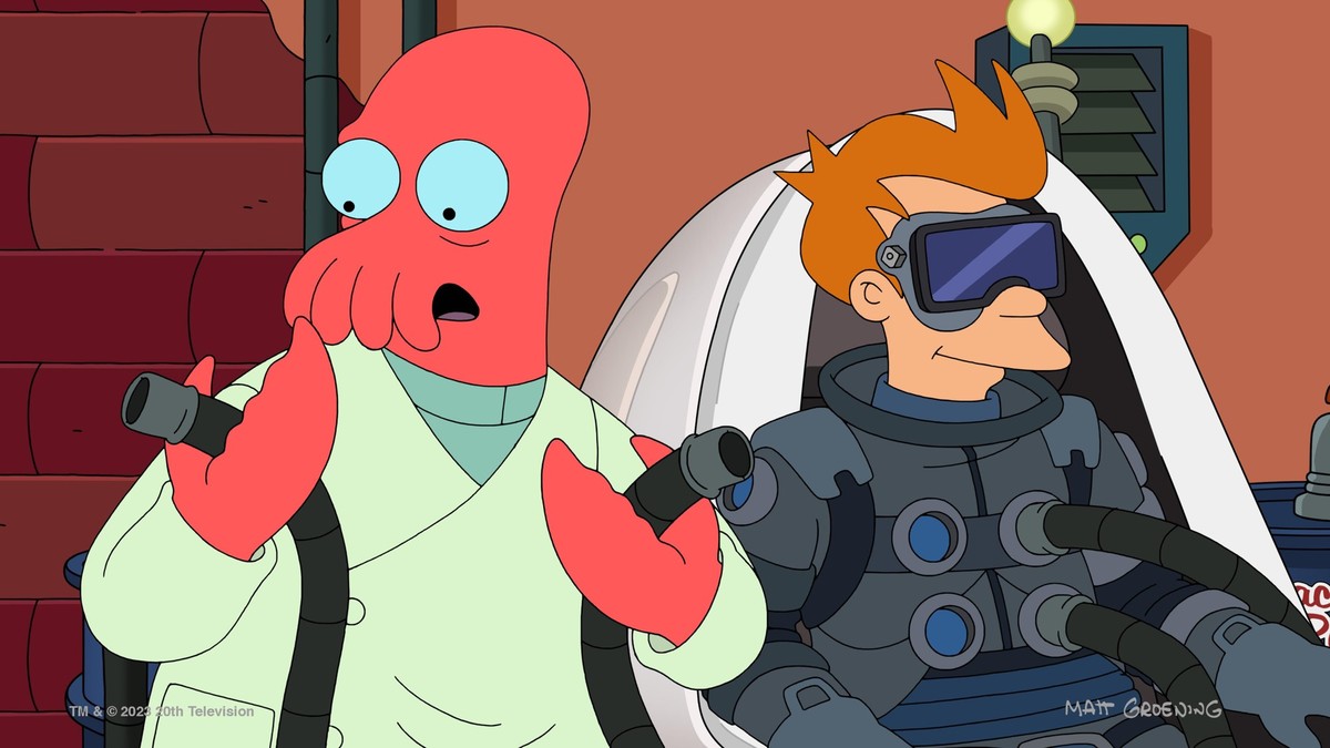 Futurama -- "The Impossible Stream" - Episode 1101 -- Fry risks permanent insanity when he attempts to binge-watch every TV show ever made. (Photo by: Matt Groening/Hulu)