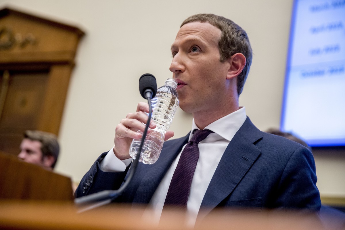 Facebook CEO Mark Zuckerberg appears before a House Financial Services Committee hearing on Capitol Hill in Washington, Wednesday, Oct. 23, 2019, on Facebook's impact on the financial services an ...