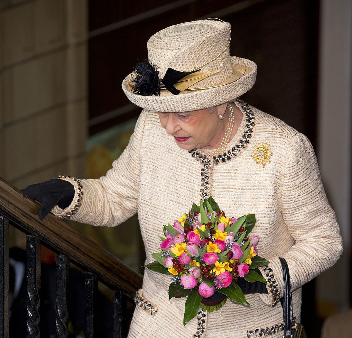 LONDON, UNITED KINGDOM - MARCH 20: (EMBARGOED FOR PUBLICATION IN UK NEWSPAPERS UNTIL 48 HOURS AFTER CREATE DATE AND TIME) Queen Elizabeth II accompanied by Prince Philip, Duke of Edinburgh and Catheri ...