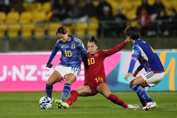 Japan v Spain: Group C - FIFA Women s World Cup Australia &amp; New Zealand 2023 Fuka Nagano of Japan and Liverpool and Jennifer Hermoso of Spain and Pachuca compete for the ball during the FIFA Women ...
