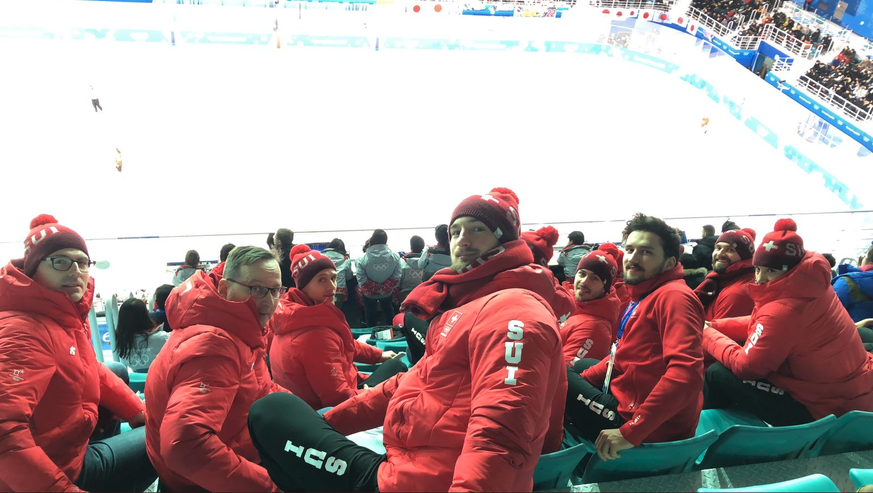 Die Hockeymänner beim Spiel der Frauennati gegen Japan.&nbsp;