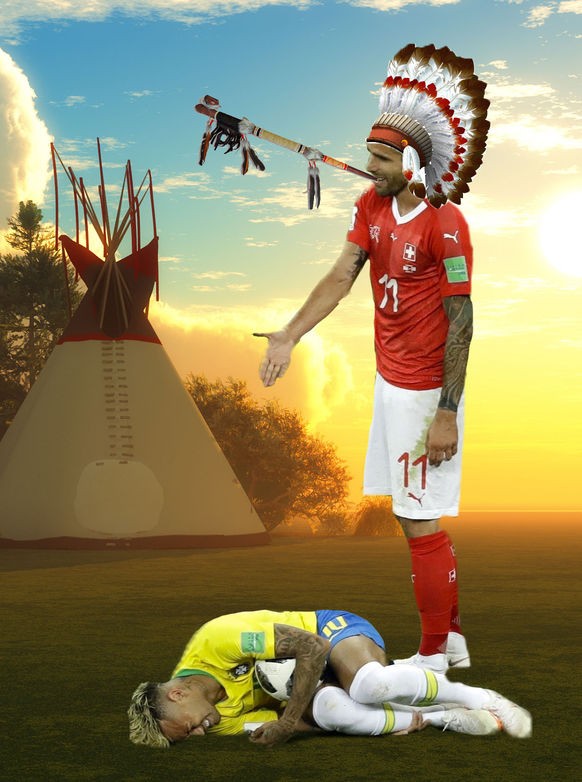 Neymars Spaghetti-Haare sind weg – wir wissen, wo die Nudeln geblieben sind
Behrami hat eindeutig in indianischer Tradition gehandelt und Neymars Skalp mitgenommen.