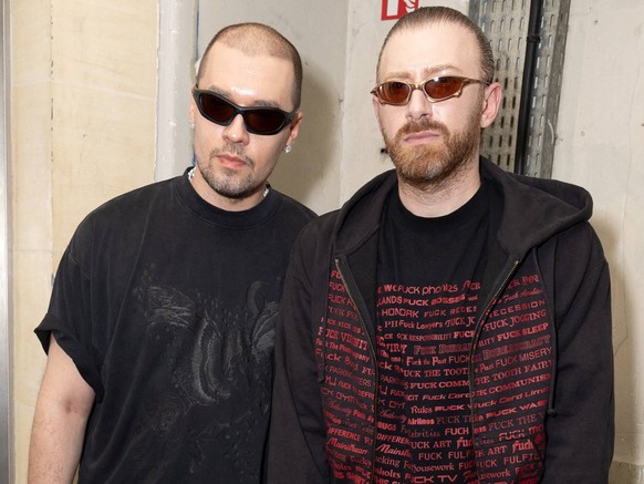 Celebrities at Egonlab Mens Fashion Show, Spring Summer 2026 Collection as part of Paris Fashion Week Demna and Guram Gvasalia at Egonlab Mens Fashion Show, Spring Summer 2026 Collection as part of Pa ...
