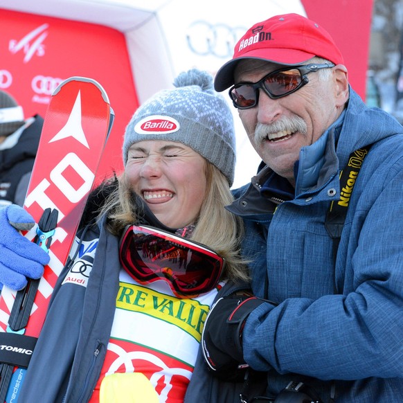 February 3, 2020: JEFF SHIFFRIN, the father of Mikaela Shiffrin, died unexpectedly on Sunday night at age 65 November 28, 2015, Aspen, Colorado, USA: MIKAELA SHIFFRIN of the United States is shown wit ...