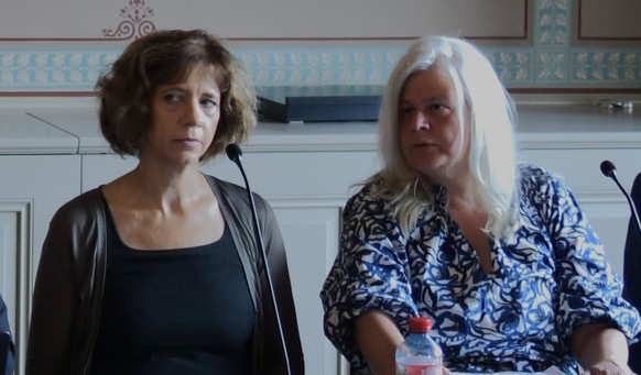 Pressekonferenz zu Bericht: Sexueller Missbrauch im Umfeld der katholischen Kirche. Bischof Joseph Bonnemain, Historikerinnen Monika Dommann und Marietta Meier, Betroffene Vreni Peterer