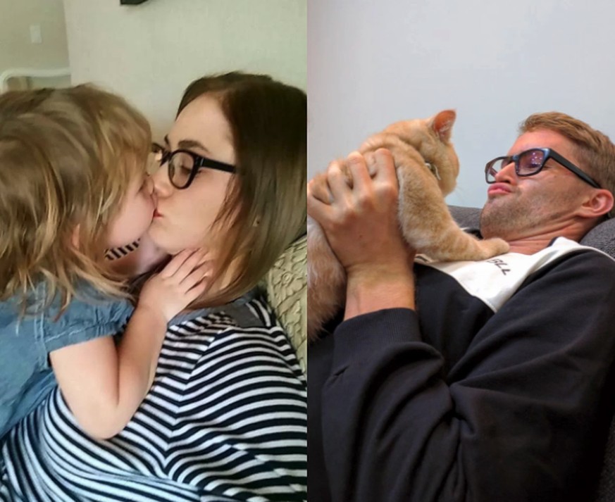 Katzen statt Kinder: Er stellt die Fotos seiner Zwillingsschwester perfekt nach