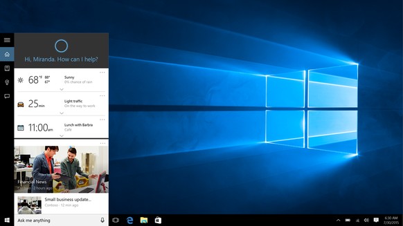 Cortana für Windows 10.