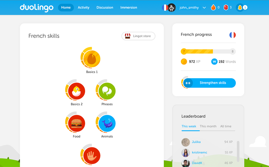 Duolingo kann sowohl auf dem Smartphone als auch auf dem Desktop benutzt werden.