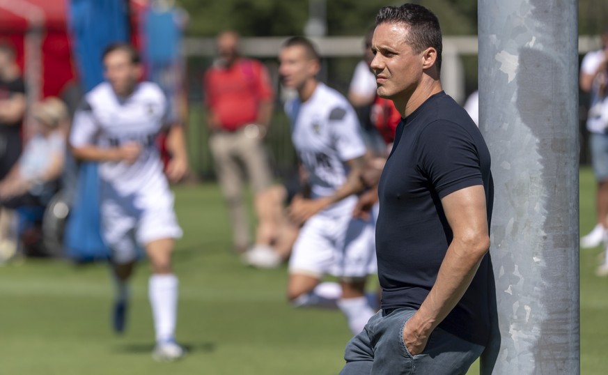 Basels VR-Praesident David Degen beim Fussball Testspiel zwischen dem FC Basel 1893 und Neuchatel Xamax FCS auf dem Nachwuchs Campus in Muenchenstein, am Sonntag, 10. Juli 2022. (KEYSTONE/Georgios Kef ...