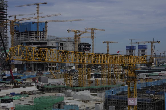 A new China World Trade Center and Xiong&#039;an Intercity Rail Station that connects with Beijing&#039;s Daxing International Airport are under construction in Anxin County in Xiong&#039;an New Area, ...