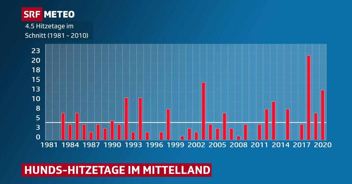 Am Sonntag enden die Hundstage - die heisseste Zeit im Jahr (23. Juli bis 23. August).