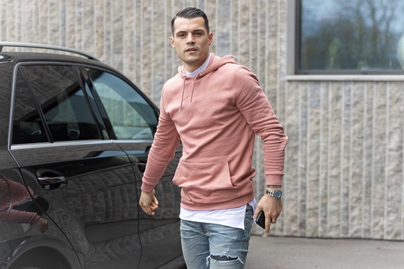 Granit Xhaka beim Zusammenzug der Fussballnationalmannschaft im Hotel Atlantis, am Montag, 18. Maerz 2019, in Zuerich.(KEYSTONE/Melanie Duchene)