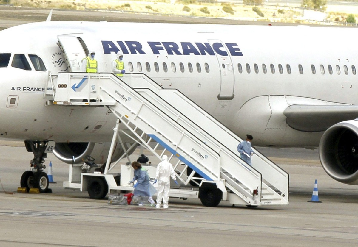 Flug AF1300 auf dem Rollfeld in Madrid, Barajas.&nbsp;