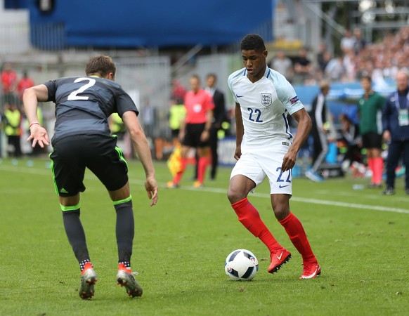 EURO 2016, England - Wales Marcus Rashford of England during the UEFA European Championship EM Europameisterschaft 2016 match at the Stade Felix Bollaert-Delelis, Lens. Picture date June 16th, 2016 Pi ...