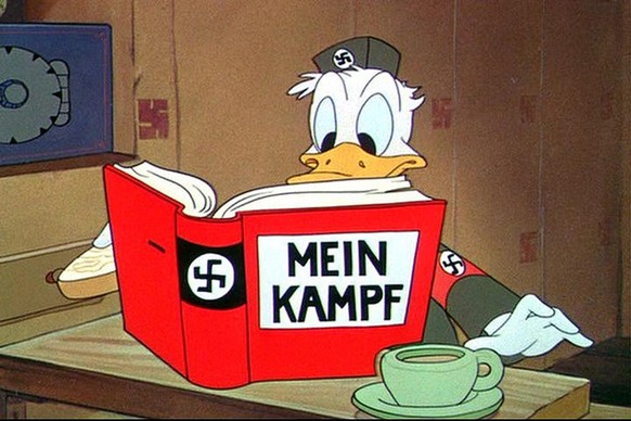 Donald Duck im Kurzfilm The Fuerer&#039;s Face, welcher einen Oscar gewann.