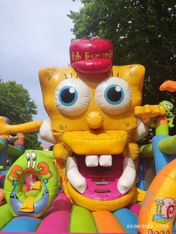 Failed Tuesday Sponge Bob SquarePants Bouncy Castle