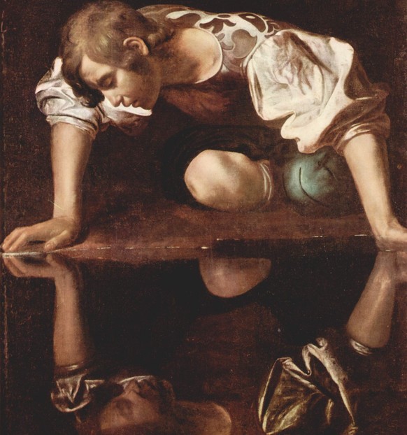 «Narziss», Gemälde von Michelangelo Caravaggio (ca. 1594).