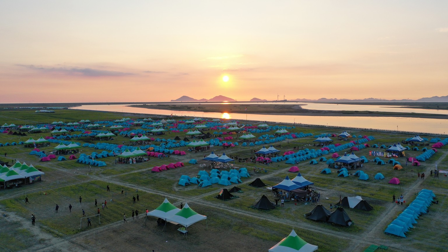 Aerial view of the 25th World Scout Jamboree, KOREA 2023