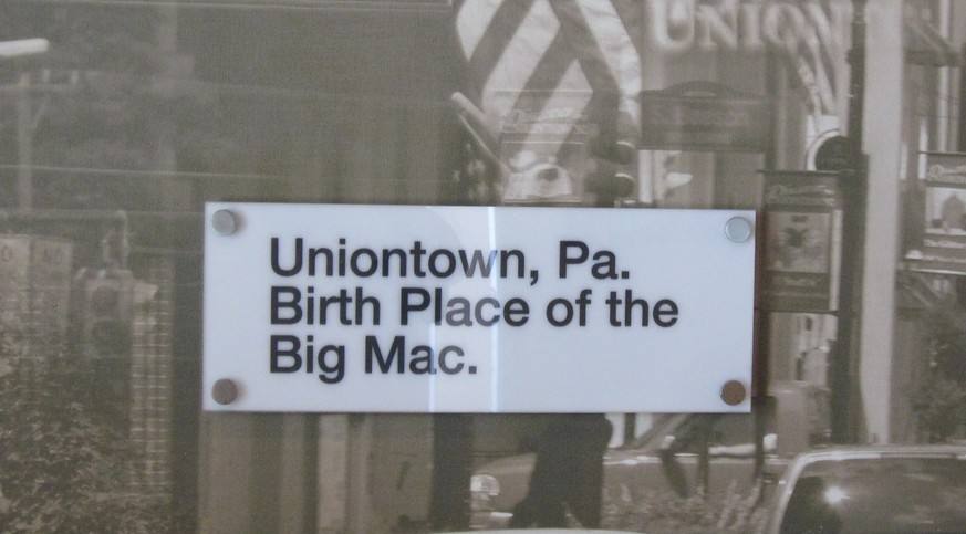 uniontown big mac mcdonald&#039;s 1967 1968 http://pabook2.libraries.psu.edu/palitmap/BigMac.html