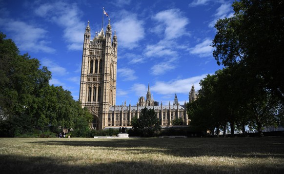 epa08585289 A deserted Victoria Gardens around parliament in London, Britain, 05 August 2020. After some four and a half months since lockdown, London, one of the most visited capital city&#039;s in t ...