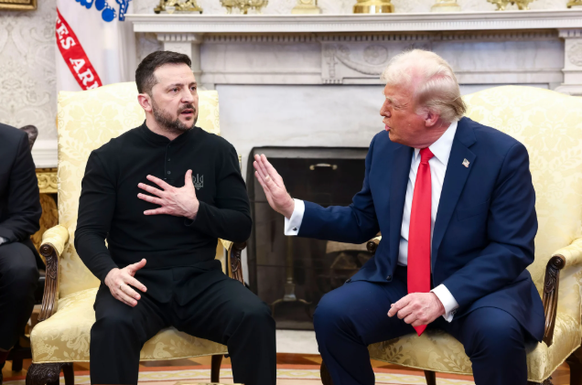 Trump und Selenski liefern sich ein Wortgefecht im Weissen Haus.