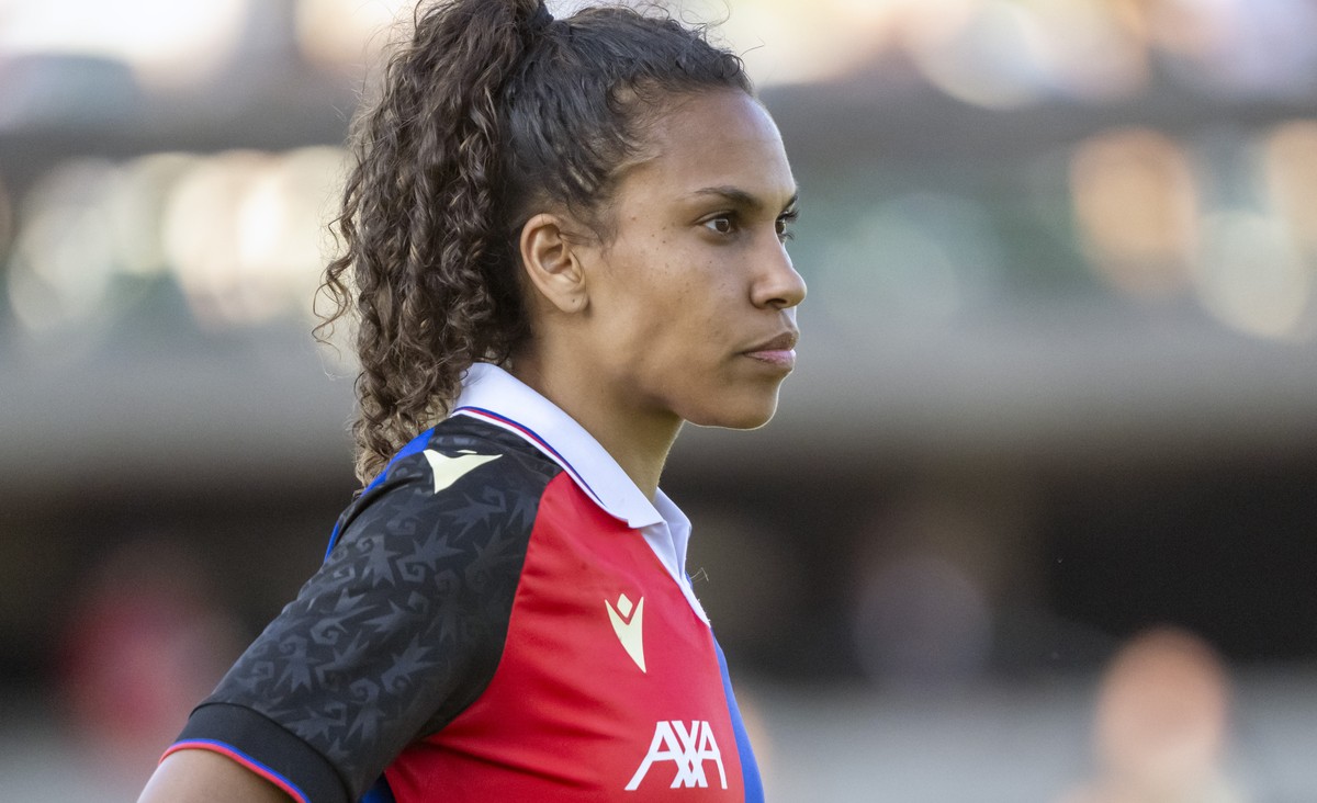 Basels Coumba Sow im Fussball Playoff Halbfinal Hinspiel der Women