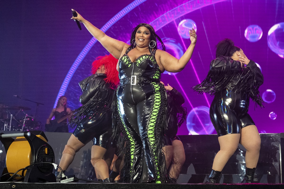 FILE - Lizzo performs at the BottleRock Napa Valley Music Festival on May 27, 2023, in Napa, Calif. Lizzo has been sued by three former dancers who accuse the Grammy winner of sexual harassment and al ...