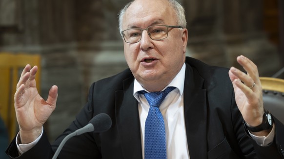 Pierre-Yves Maillard, SP-VD, spricht im Staenderat, waehrend der Wintersession der Eidgenoessischen Raete, am Donnerstag, 19. Dezember 2024 in Bern. (KEYSTONE/Peter Klaunzer)
