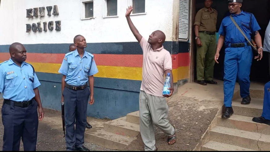 Paul Mackenzie Nthenge at his arrest last week.