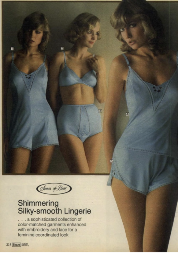 70er-Jahre Unterwäschewerbung.