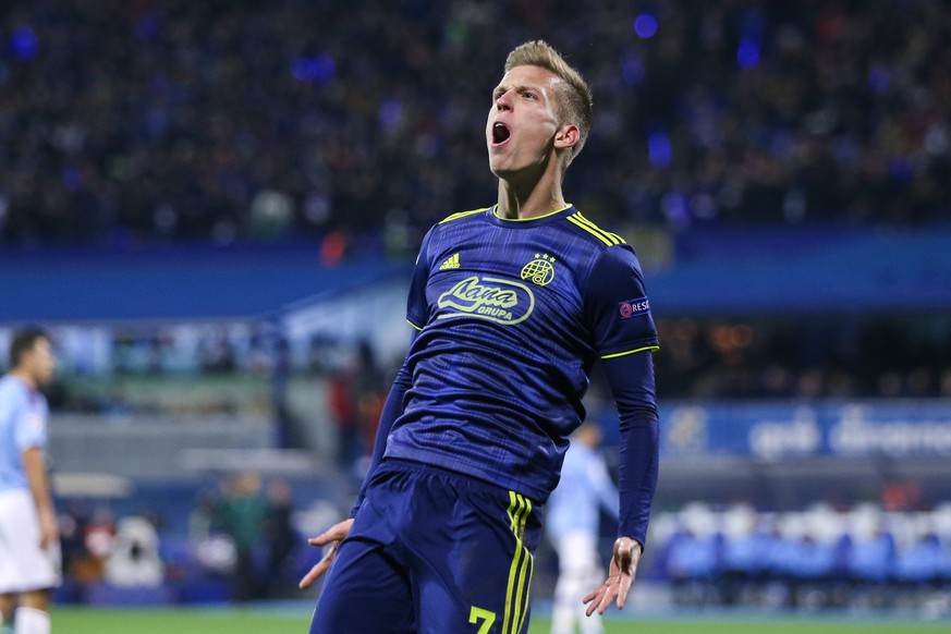 GNK Dinamo - Manchester City 11.12.2019., Croatia, Zagreb, stadium Maksimir - UEFA Champions league, group C, round 6, GNK Dinamo - Manchester City. Dani Olmo PUBLICATIONxINxGERxSUIxAUTxHUNxONLY Lukax ...