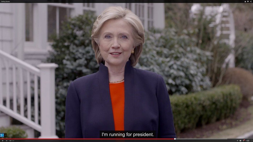 Jetzt ist es offiziell: Hillary Clinton hat ihre Kandidatur angekündigt.